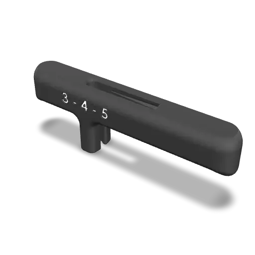 Vue isométrique du modèle 3D de la nourisse pour aspirateur industriel imprimable en 3D